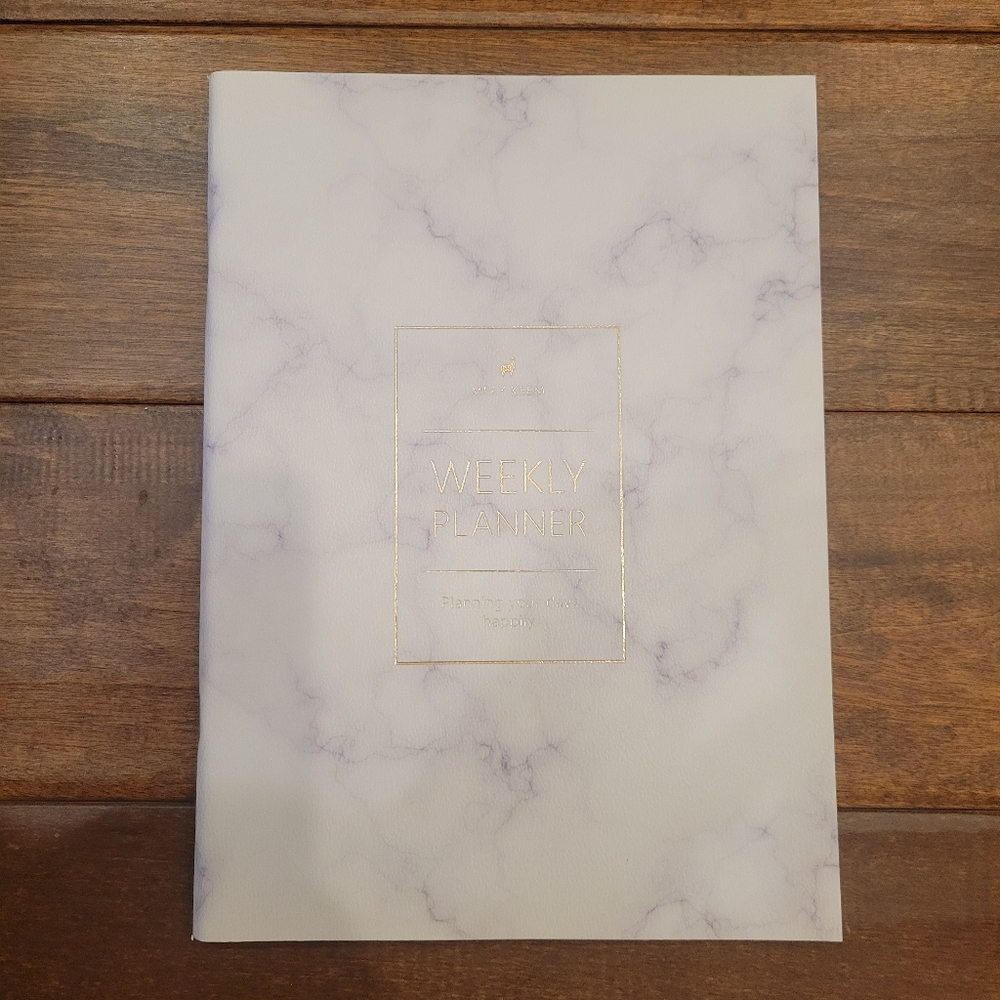 Undated Weekly Planner - Marble White
